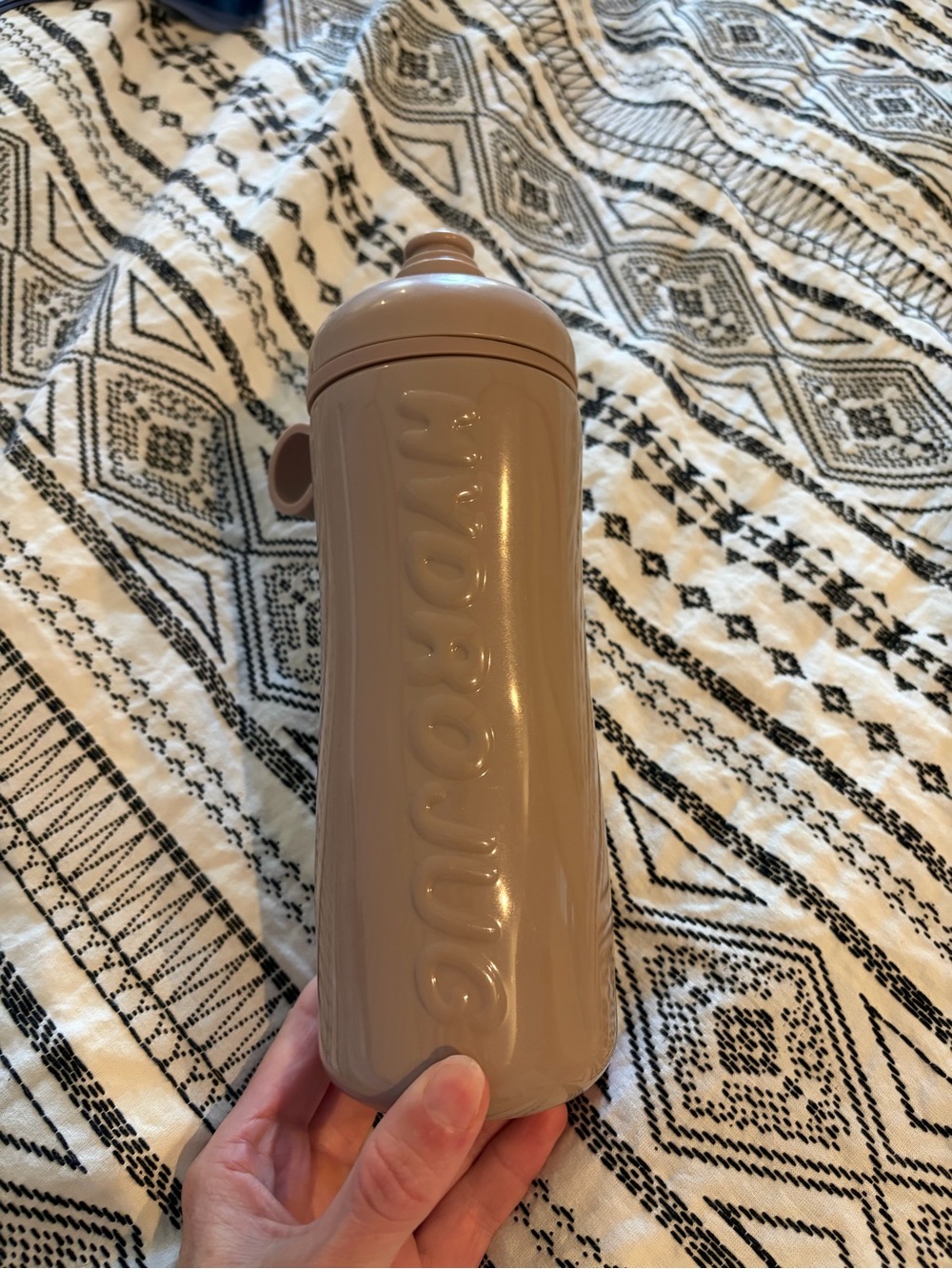 HydroJug Taupe squeeze bottle